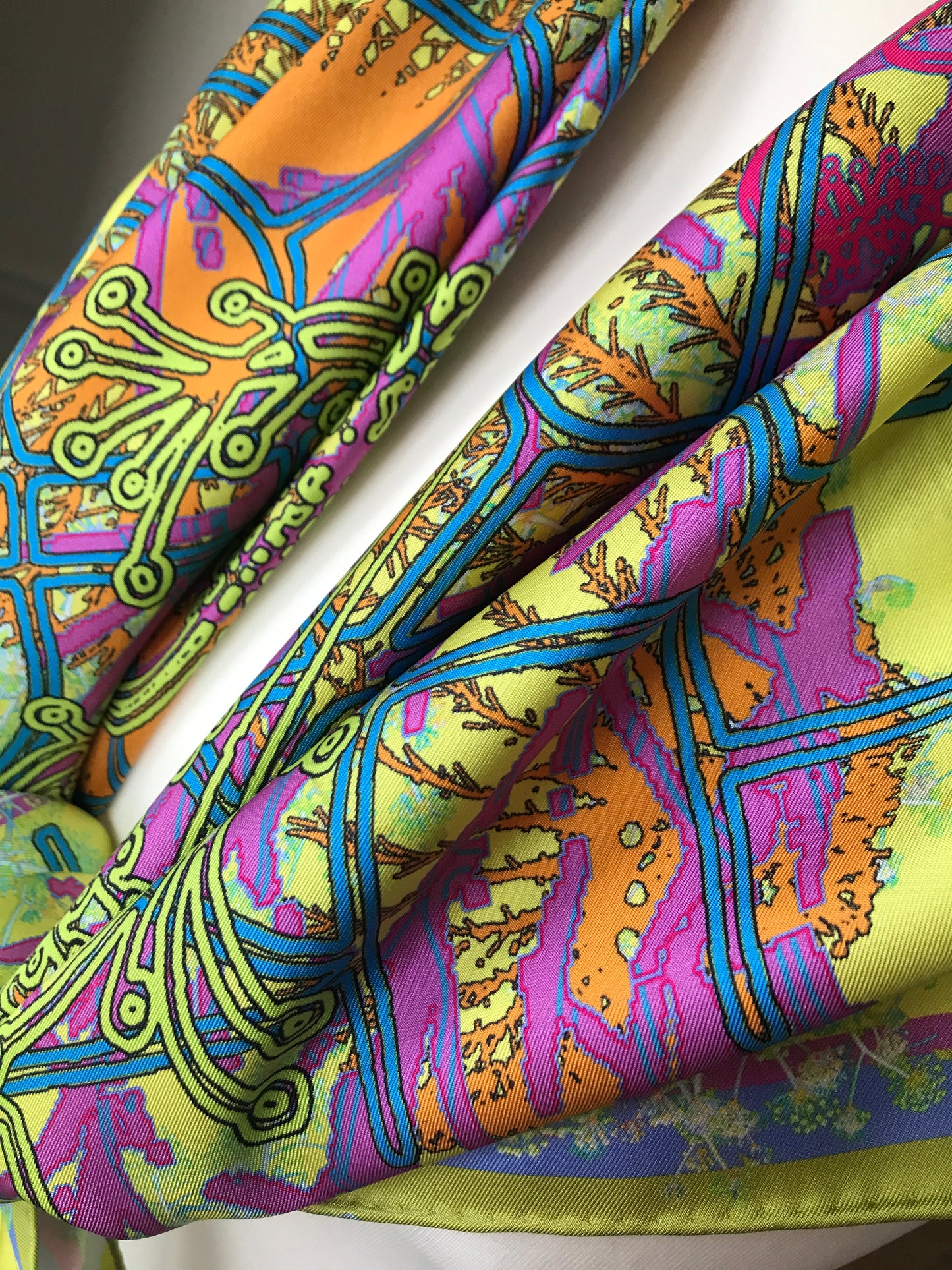 'Pink Rosemary' Silk Twill Scarf