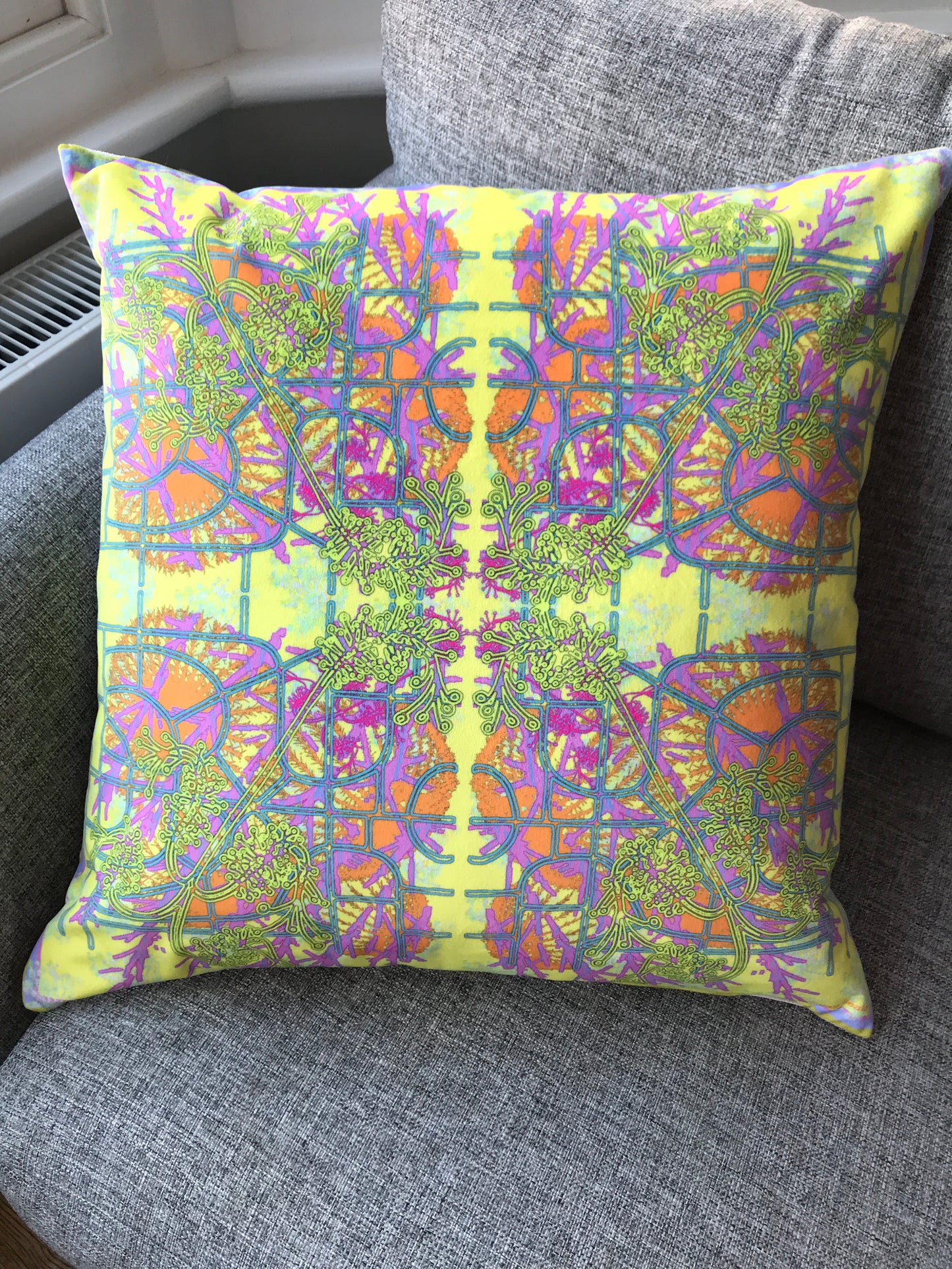 'Pink Rosemary' Velvet Cushion