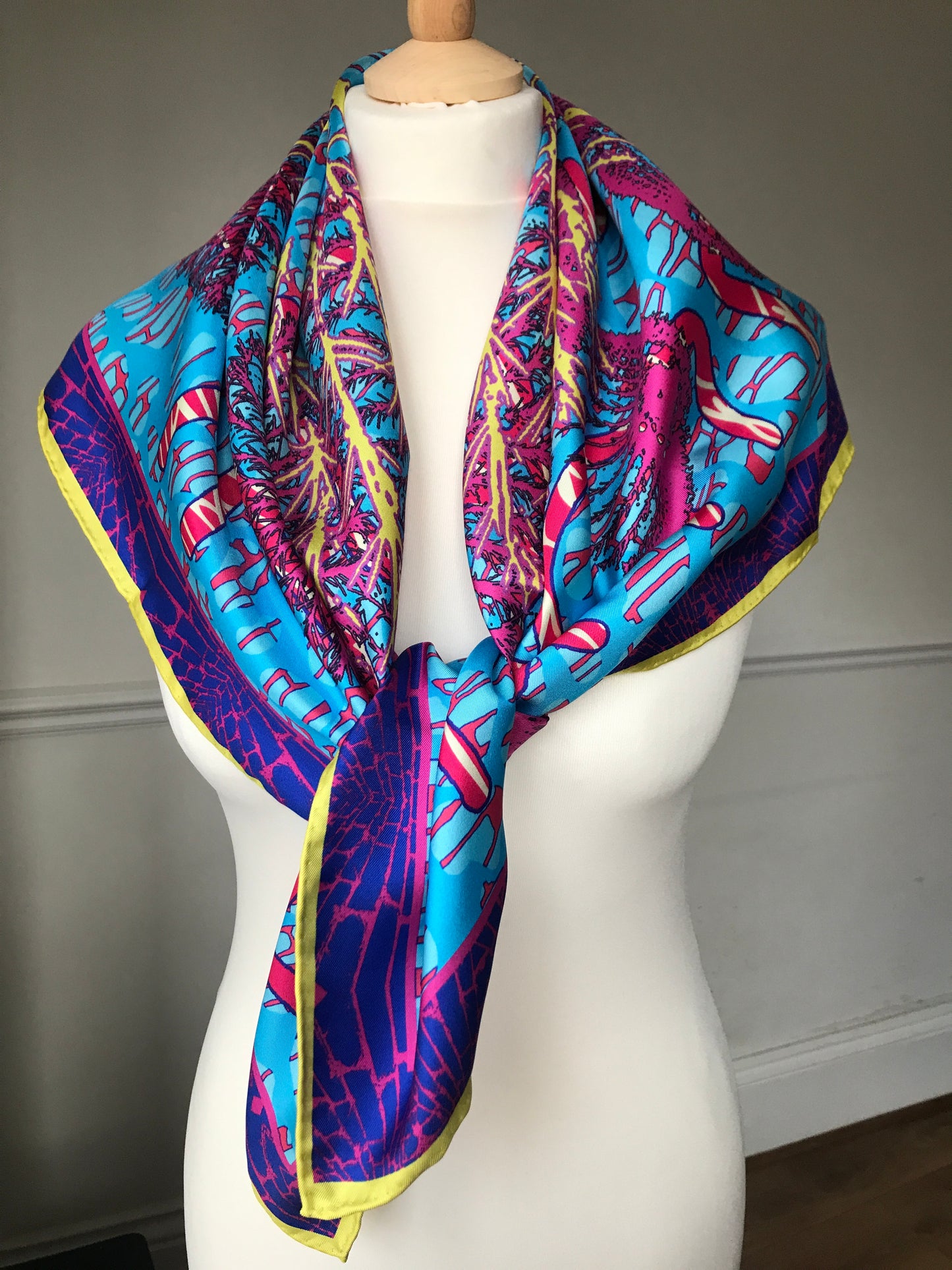 'Red Wall' Silk Twill Scarf