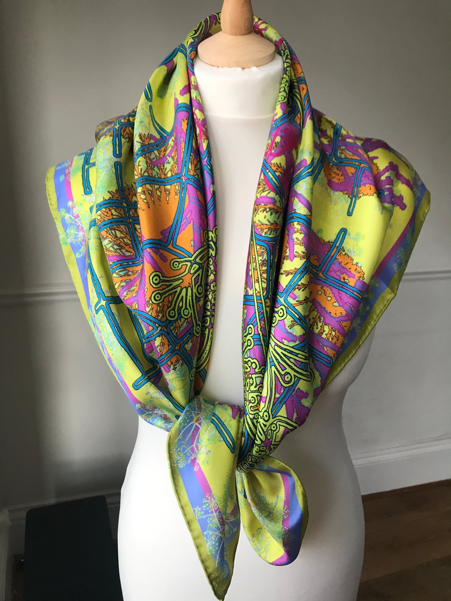 'Pink Rosemary' Silk Twill Scarf